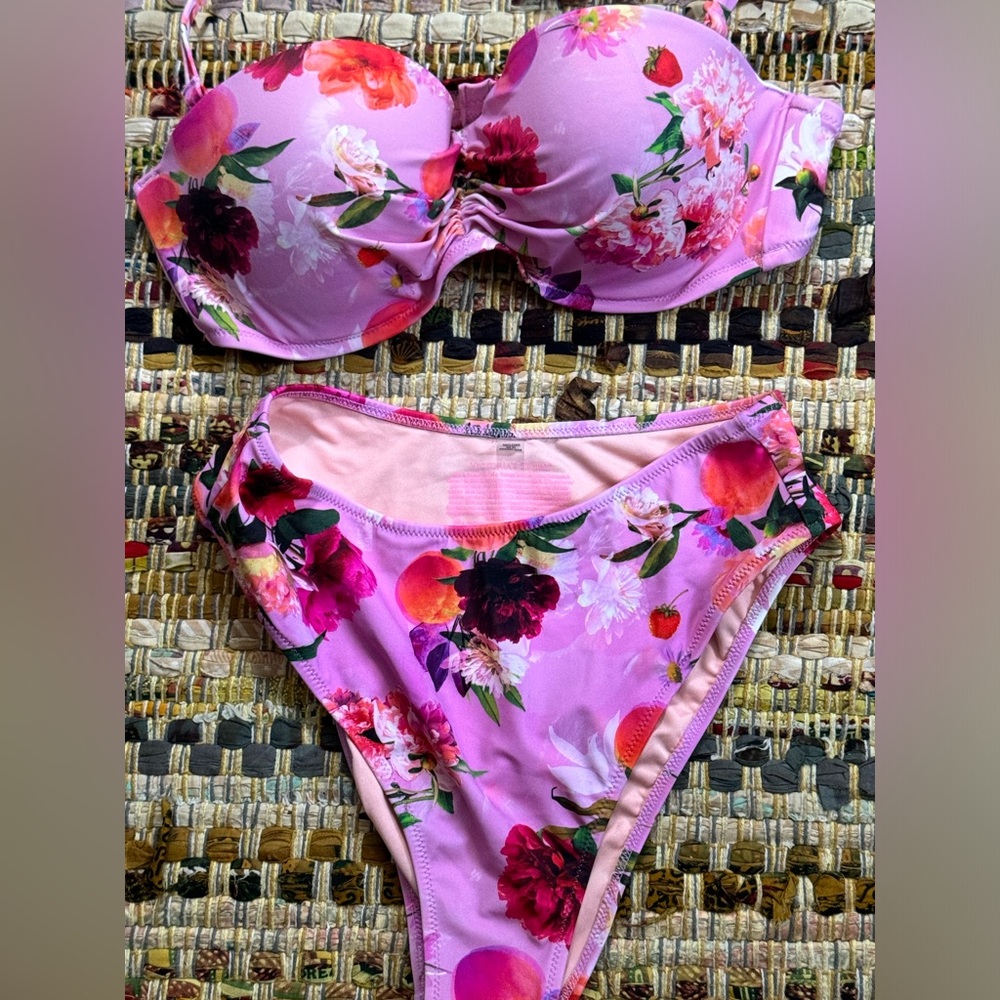 Victoria’s Secret floral high waist bikini.